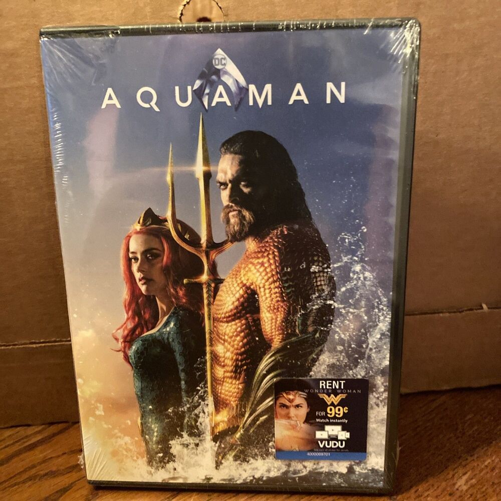 Aquaman DC Sealed DVD 2018 Jason Momoa Amber Heard Willem Dafoe Nicole Kidman
